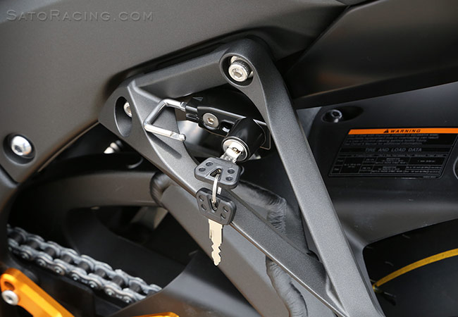 SATO RACING Helmet Lock for 2011+ ZX-10R