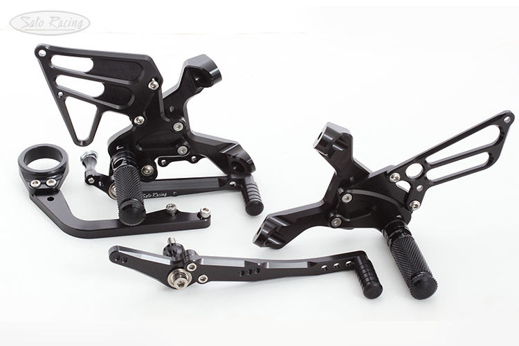 SATO RACING Rear Sets + exhaust hanger in Black for 2020+ BMW S1000RR
