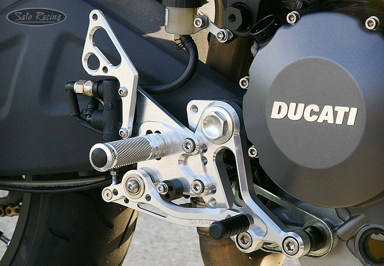 Sato Racing Ducati Monster 1100 Rear Sets in Silver