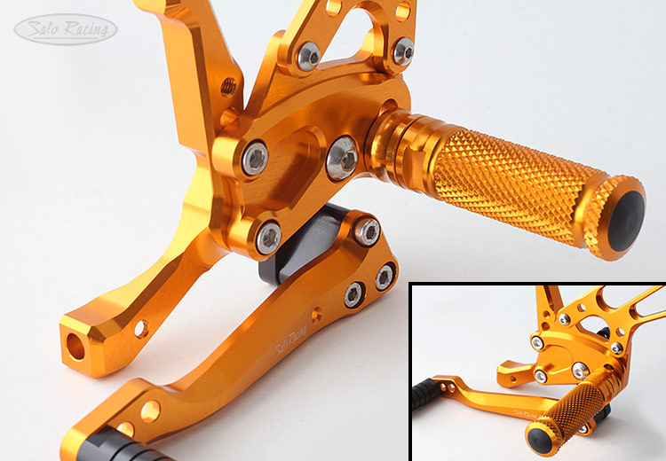 SATO RACING Panigale Rear Sets in Gold - L-side SATO RACING Panigale Rear Sets in Gold - L-side