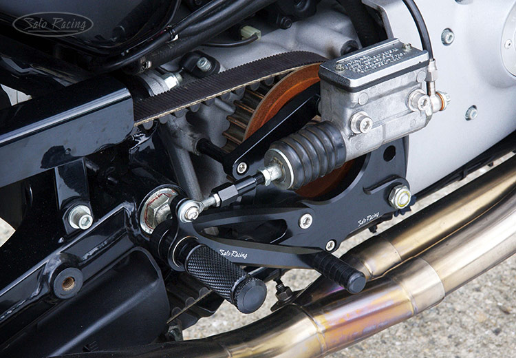 H-D Sportster '91-'03 with Sato Racing Rear Sets [R] + Sprocket Cover