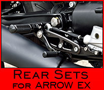V7 '23- Rear Sets for Arrow exhaust