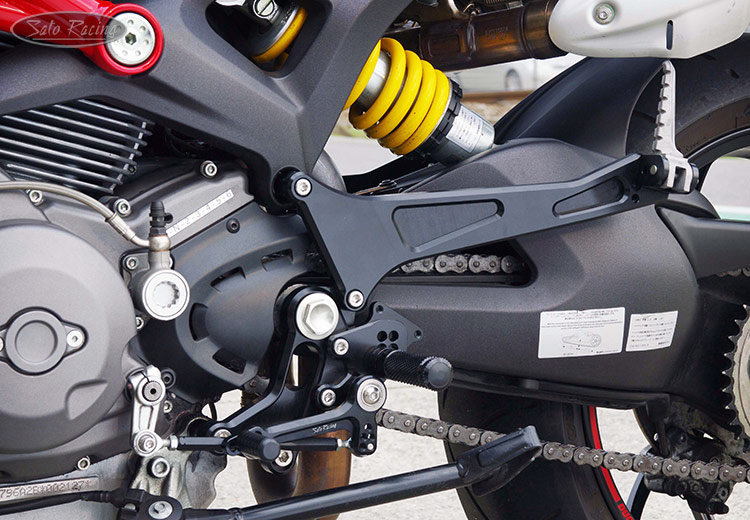 SATO RACING Ducati Monster 796 Rear Sets with optional Tandem Brackets