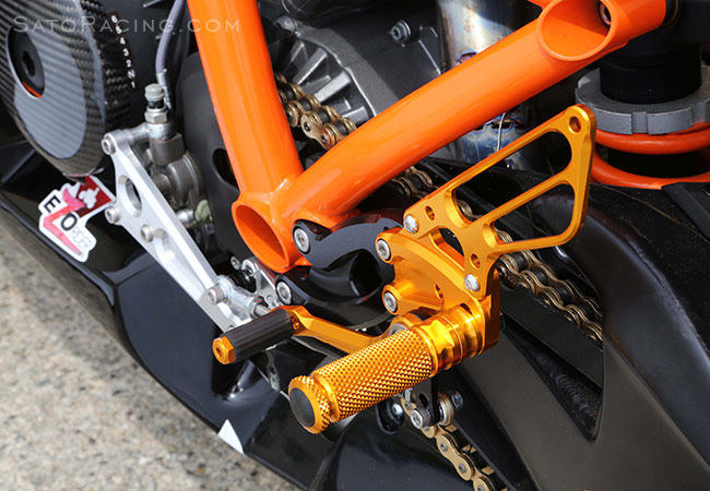 SATO RACING RC8 'Race Concept' Rear Sets [L]-side with optional Shift Spindle Holder