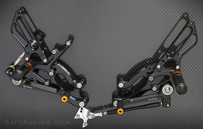 SATO RACING RC8 'Race Concept' Rear Sets [BLACK]