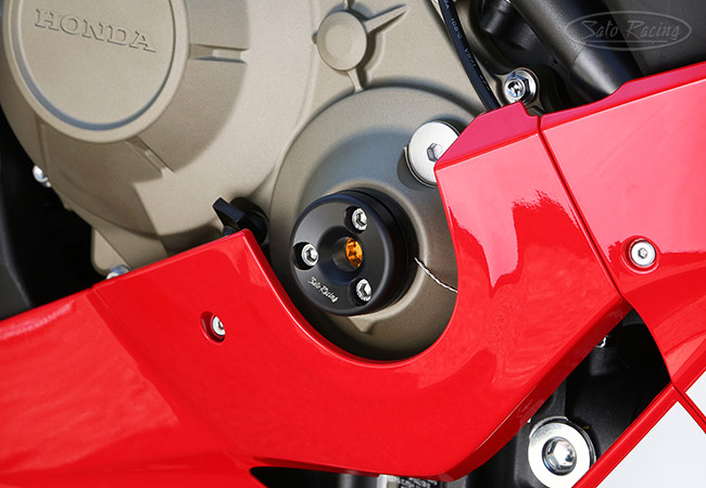 SATO RACING Timing Hole Plug on a '17 Honda CBR1000RR