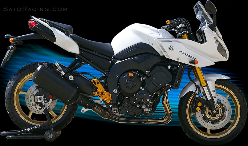 Yamaha FZ8 with SATO RACING Rear Sets, Sliders and other parts