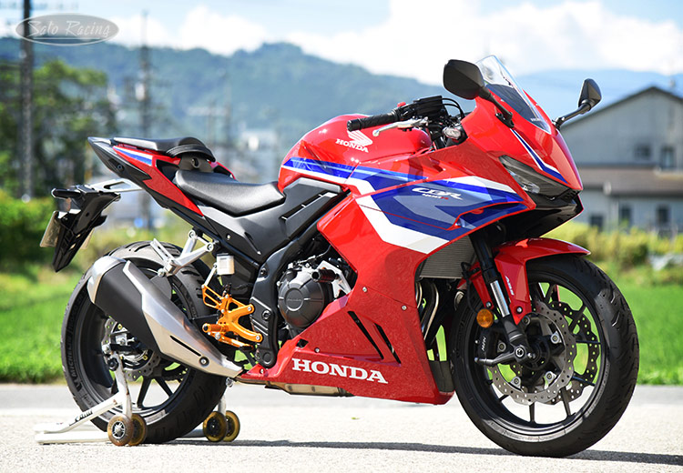 2024 Honda CBR400R with SATO RACING Engine Sliders and Rear Sets