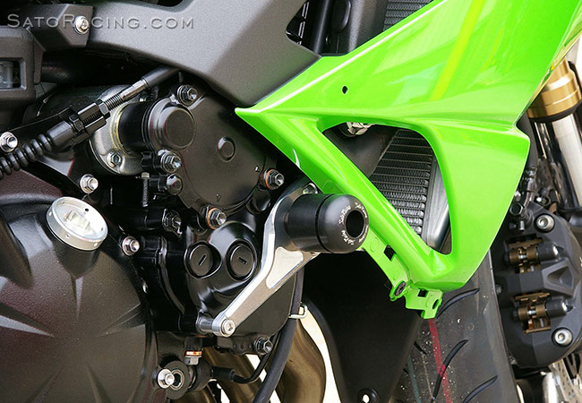 SATO RACING Engine Sliders for '09-'12 Kawasaki ZX-6R
