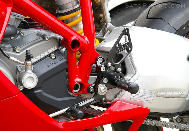 SATO RACING Ducati 848 / 1098 / 1198 'Type 1' Rear Sets - L-side