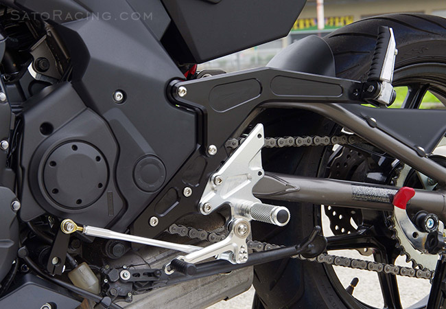 SATO RACING Ninja 650 / ER-6n '12-'16 Rear Sets with Tandem Brackets [L]-side