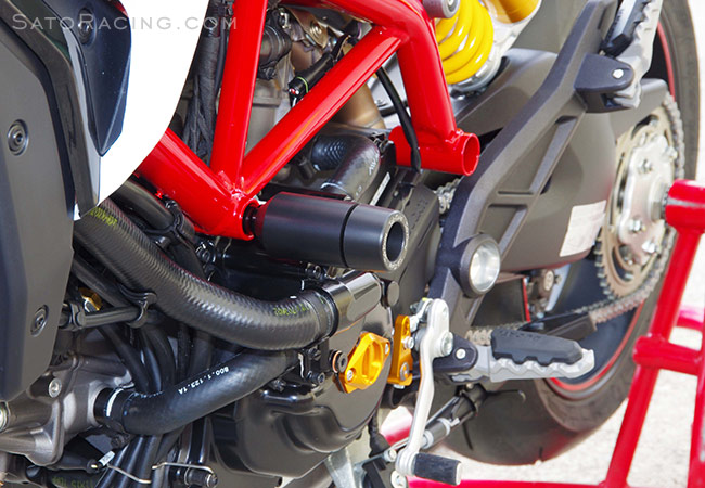 SATO RACING Ducati Hypermotard '13- Frame Sliders [L]-side