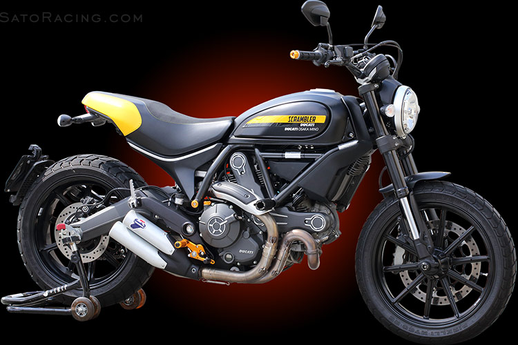 Ducati Scrambler loaded with SATO RACING parts