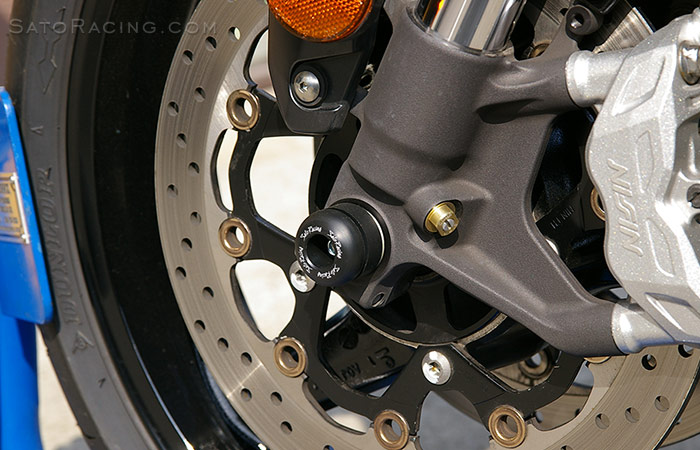 SATO RACING Front Axle Sliders for GSX-R1000 ('09-'16) and B-King