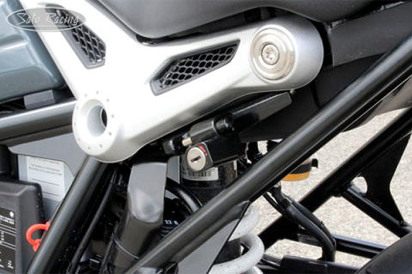 SATO RACING Helmet Lock on a BMW R nineT Pure