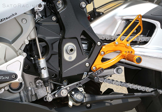'15 BMW S1000RR with SATO RACING Rear Sets - [L]-side