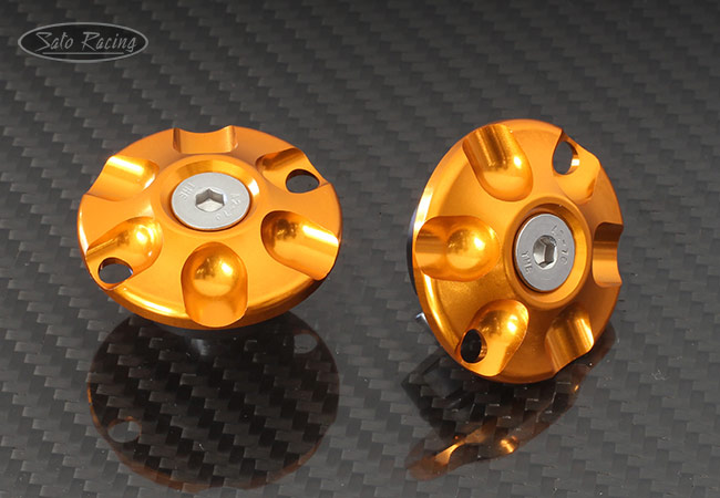 SATO RACING Lower Frame Plugs in Gold for Ducati Diavel 1260