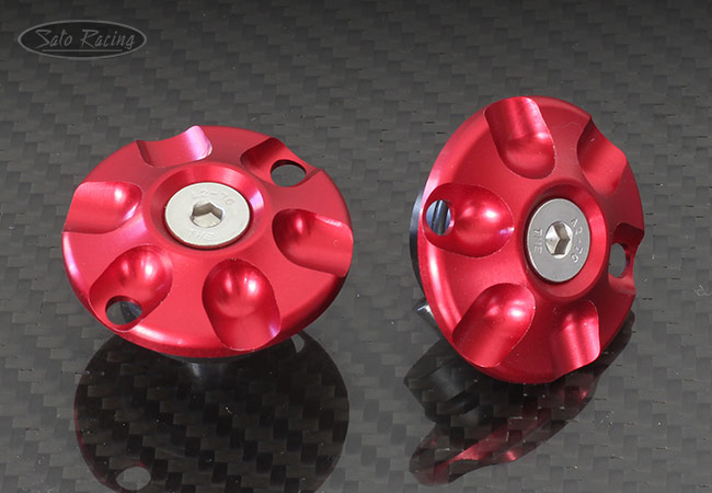 SATO RACING Lower Frame Plugs in Red for Ducati Diavel 1260