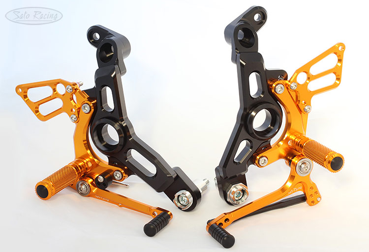 SATO RACING Rear Sets in Gold for Ducati Monster 1200 R