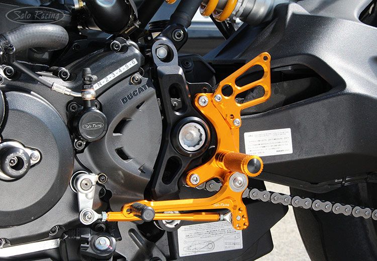 SATO RACING Ducati Monster 1200 R Rear Sets [L]-side in Gold