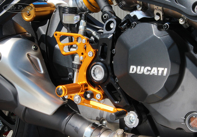 SATO RACING Ducati Monster 1200 R Rear Sets [R]-side in Gold