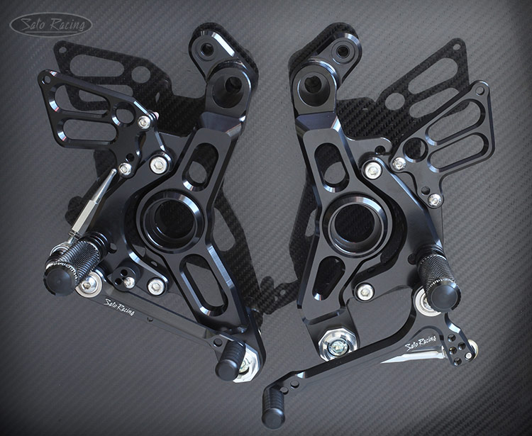 SATO RACING Ducati Monster 1200/S / 821 Rear Sets for DQS in Black