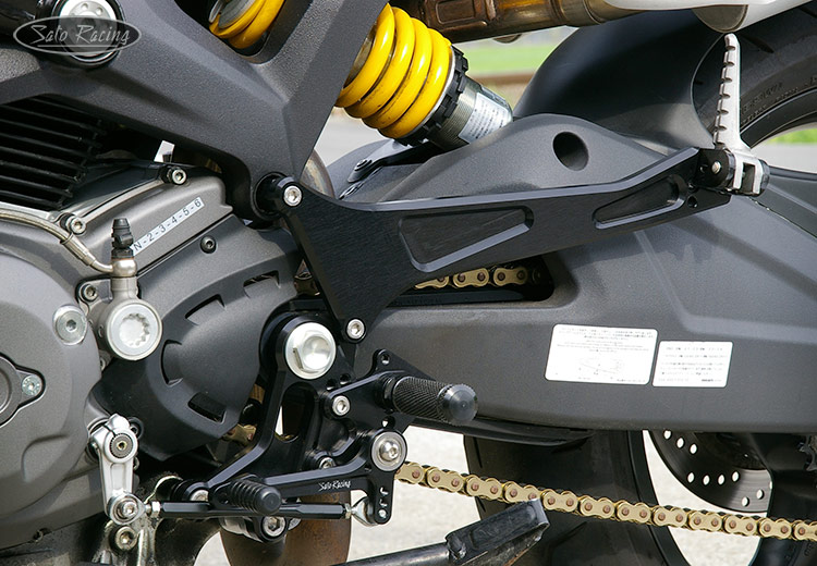Sato Racing Ducati Monster 1100 Rear Sets with Tandem Brackets in Black