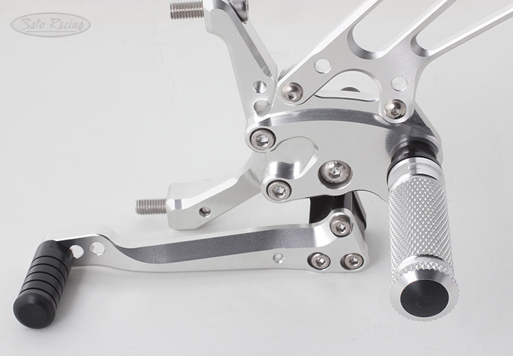 SATO RACING Ducati Streetfighter V2 Rear Sets [L]-side kit in Silver