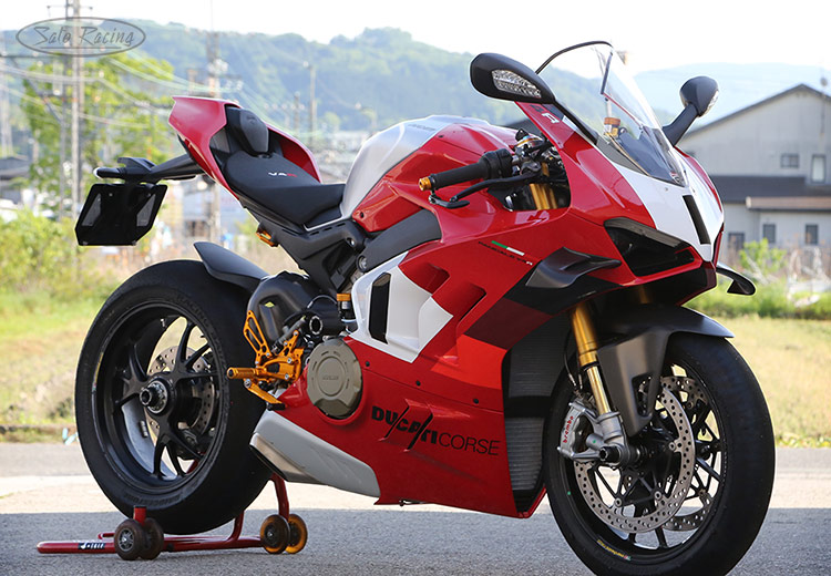 2024 Panigale V4R with SATO RACING Engine Sliders, Axle Sliders and other parts