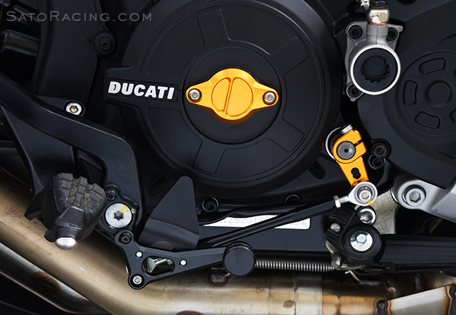 SATO RACING Alternator Cover on a 2016 Ducati XDiavel