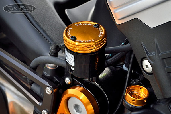 SATO RACING rear brake reservoir cap on an Ducati Diavel V4 SATO RACING rear brake reservoir cap on an Ducati Diavel V4