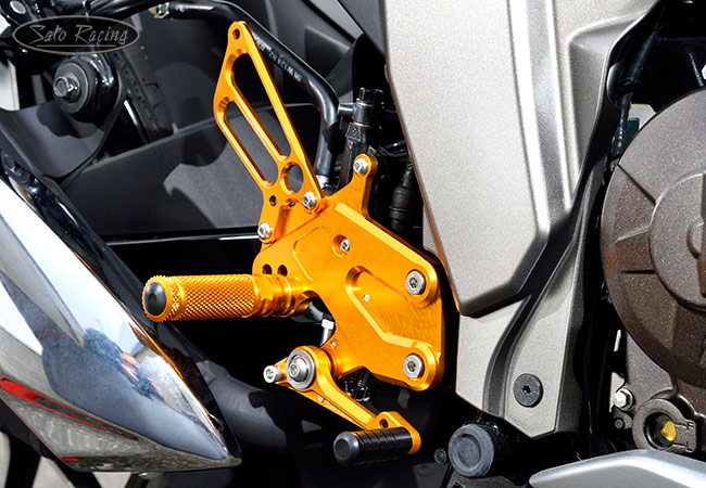 SATO RACING Suzuki Gixxer 250 Rear Sets in GOLD [R]-side