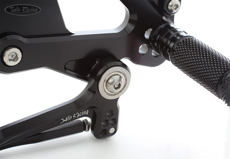 SATO RACING Black-anodized Rear Sets for Honda CB300R / CB250R