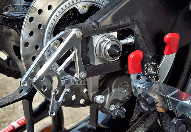 SATO RACING Race Concept Rear Axle Sliders for 2020 Honda CBR1000RR-R - R-side