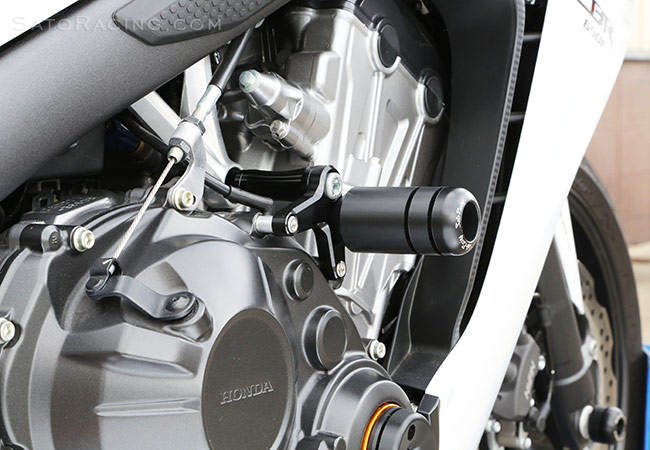 SATO RACING Frame Sliders part# H-650FS-BK [R]-side for Honda CBR650F / CB650F / CBR650R / CB650R
