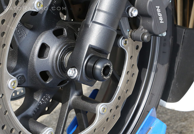 Honda CBR650F with SATO RACING Front Axle Sliders - L-side