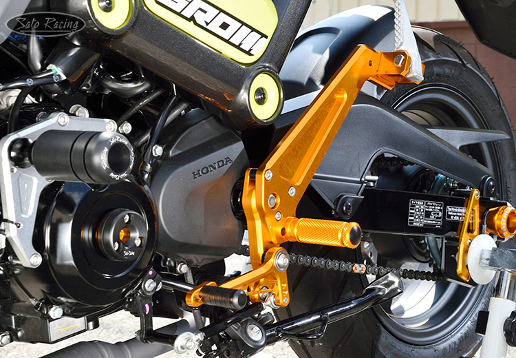 SATO RACING Honda Grom '22 Rear Sets + Tandem Brackets - [L]-side