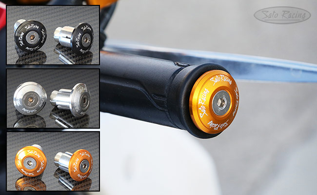 Sato Racing FLAT-style Handle Bar Ends for Ducati / KTM, etc.