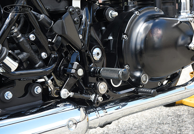 SATO RACING Kawasaki W800 [R]-side Rear Sets in Black