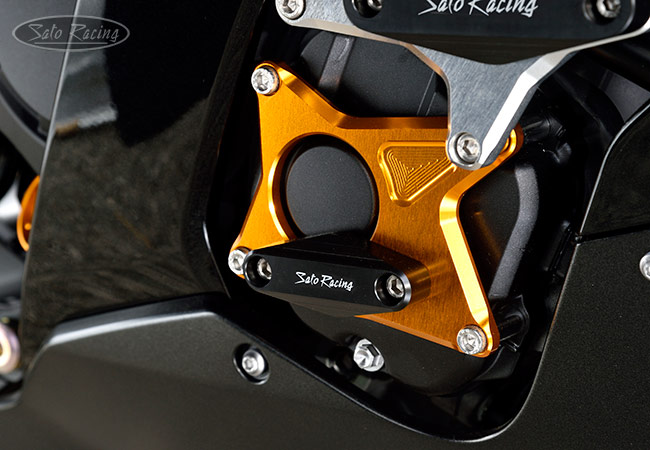 SATO RACING R-side Engine Slider on a 2021 ZX-10R
