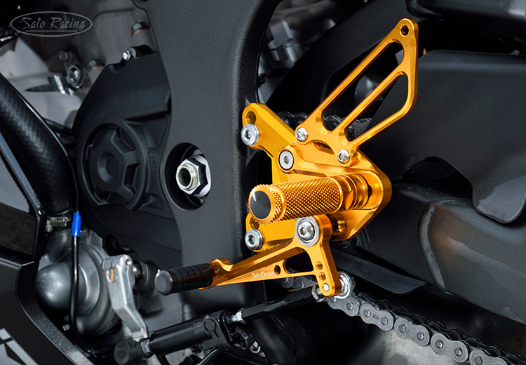 SATO RACING Rear Sets in Gold (L-side) for 2021+ Kawasaki ZX-10R