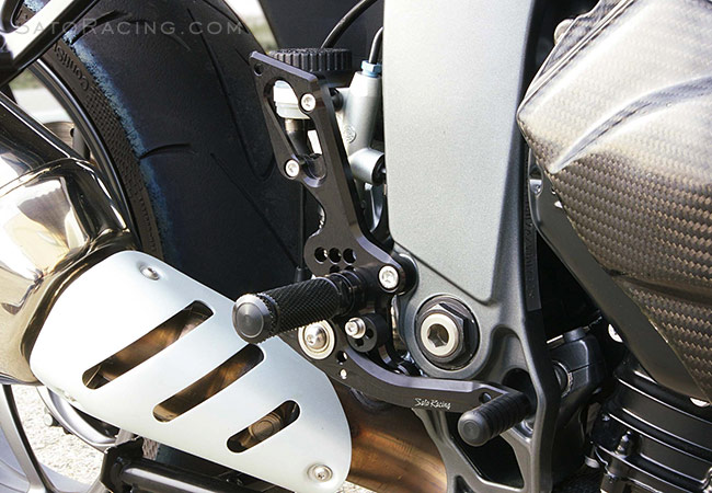 BMW K1300R with Sato Racing Rear Sets [R]-side