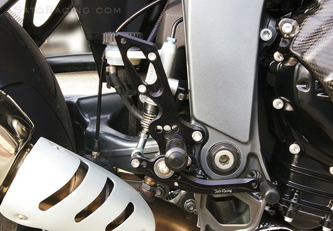 BMW K1300R with Sato Racing Rear Sets [R]-side