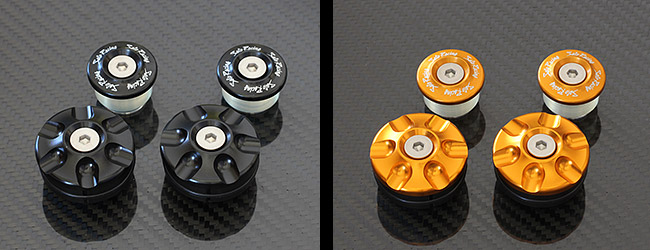 SATO RACING Frame Plugs set in Black and Gold for KTM 1290 Super Duke R