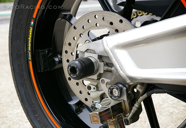 SATO RACING Rear Axle Sliders for KTM RC8