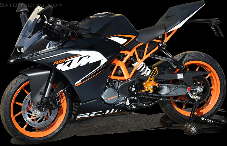 KTM RC125 loaded with SATO RACING parts