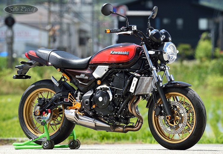 Kawasaki Z650RS with SATO RACING Rear Sets, Sliders and other parts