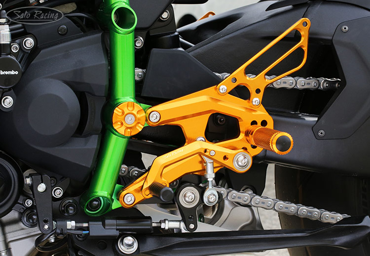 SATO RACING Rear Sets (L-side) for '15-  Kawasaki H2