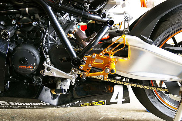 Sato Racing KTM RC8 Rear Sets [L] with optional Reverse Shift Plate and Shift Spindle Holder