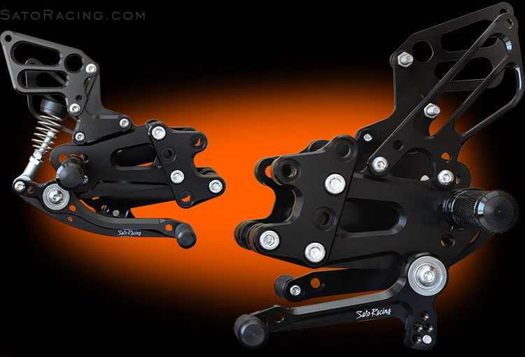 SATO RACING KTM RC8 Rear Sets in Black